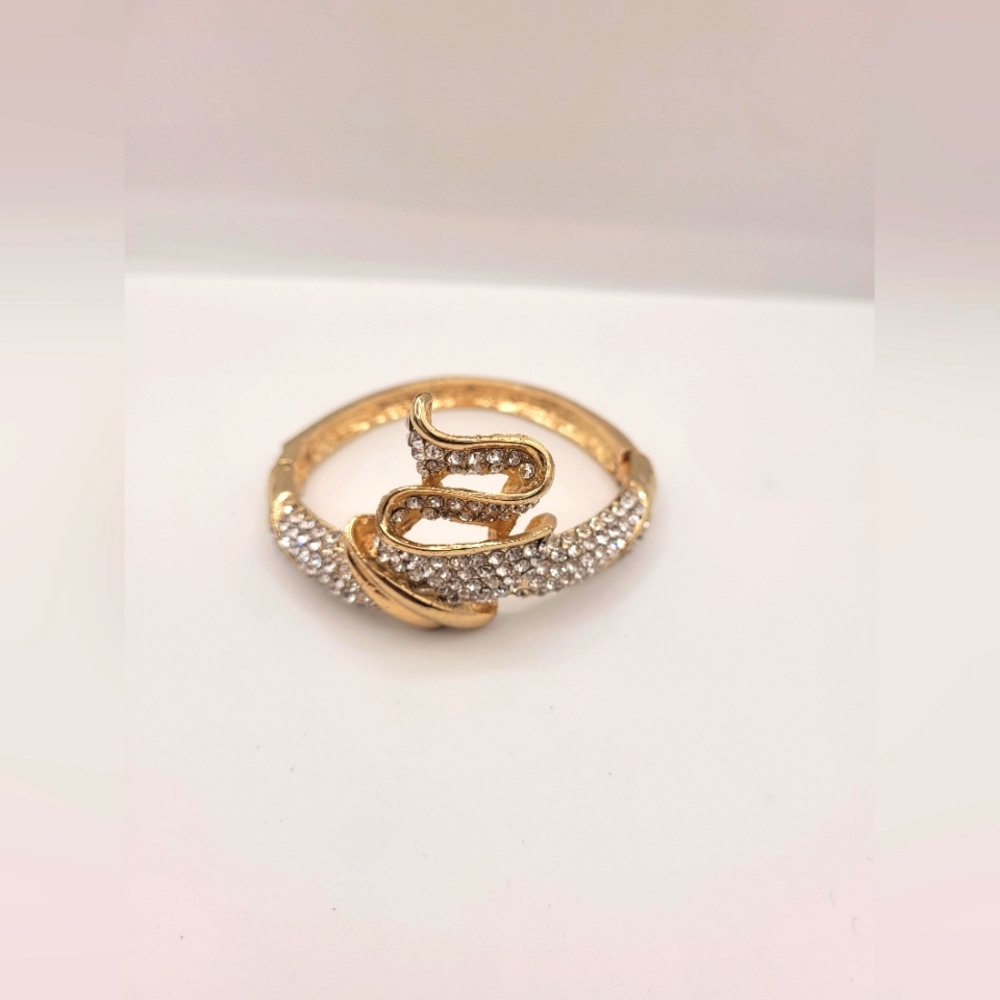 Vintage Gold Plated Rhinestone Bracelet